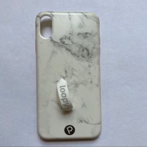 iPhone XS Max marble loopy case
